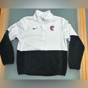 Nike Dri Fit Women's Tampa Spartans 1/2 Zip Fleece Size S NCAA Black White